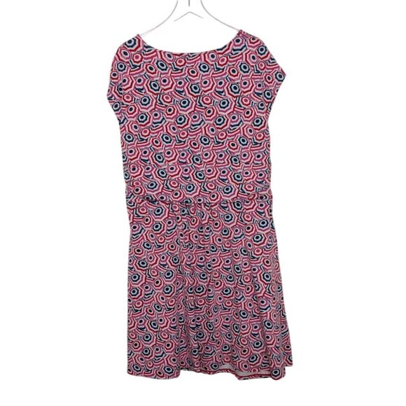 Lands End Umbrella Dress Womens Size 2X Red Blue Twist Front Cap Sleeve Beach - Picture 7 of 9